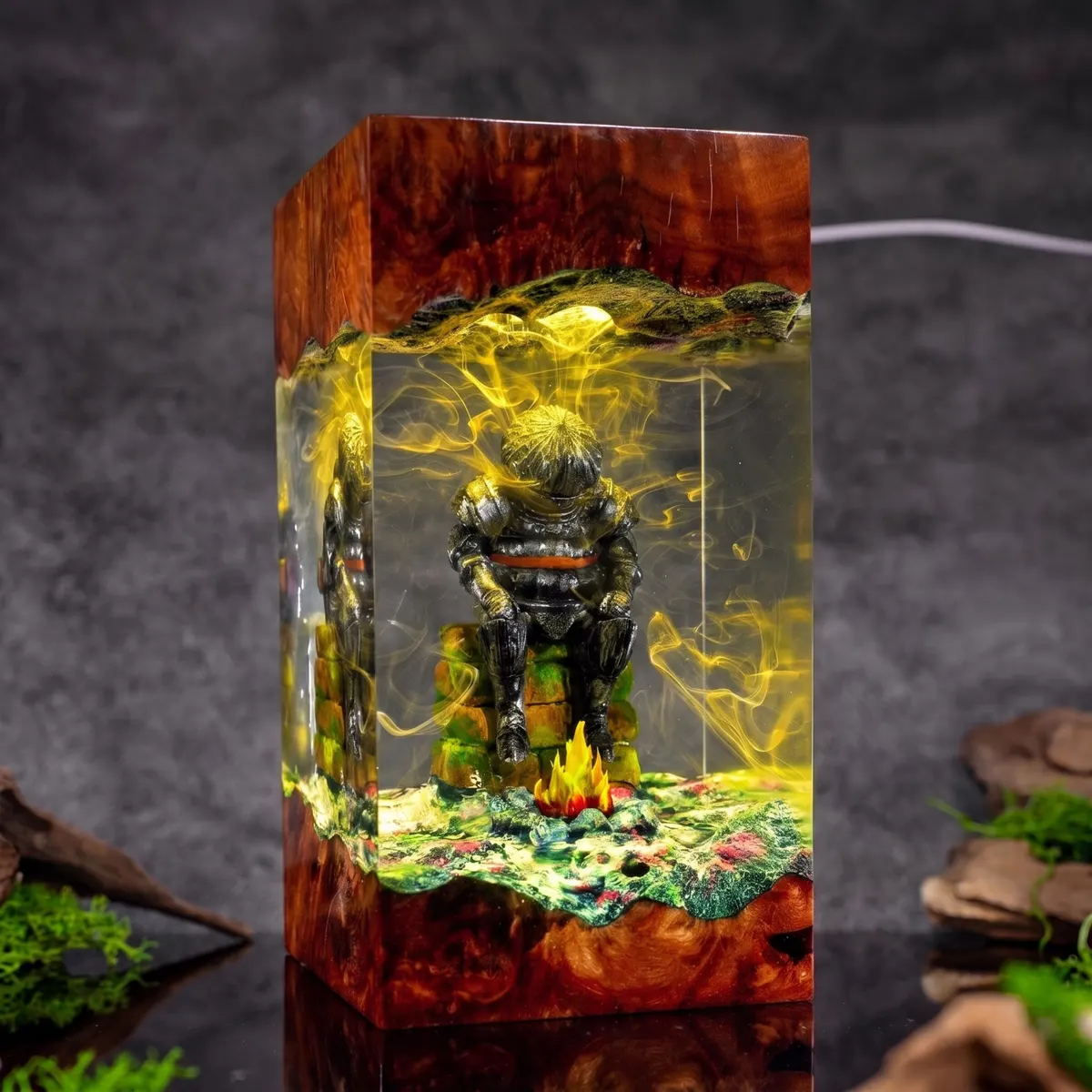 Siegward of Catarina Resin Lamp — Dark Souls Onion Knight Night Light