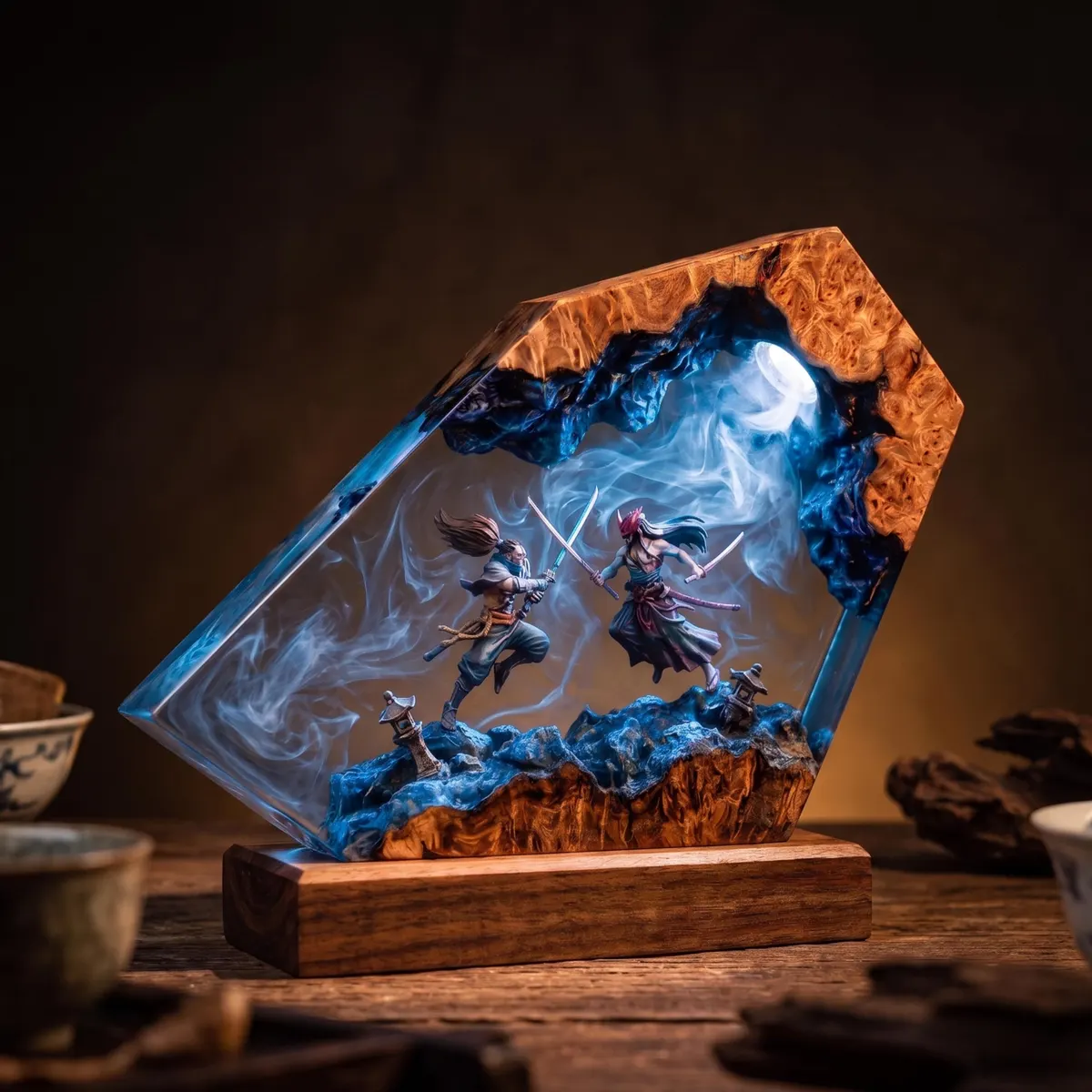 Yasuo and Yone Resin Lamp — League of Legends Wind Samurai Night Light