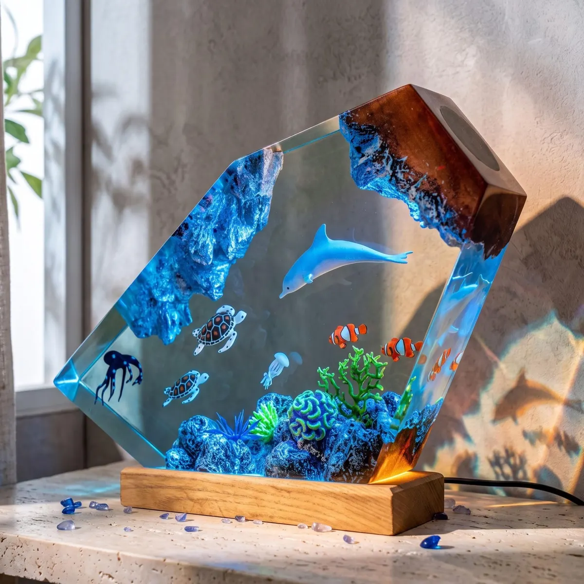 Dolphin & Reef Life Lamp