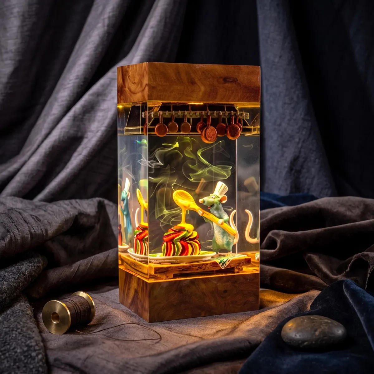 Remy Ratatouille Resin Lamp — Little Chef Kitchen Night Light