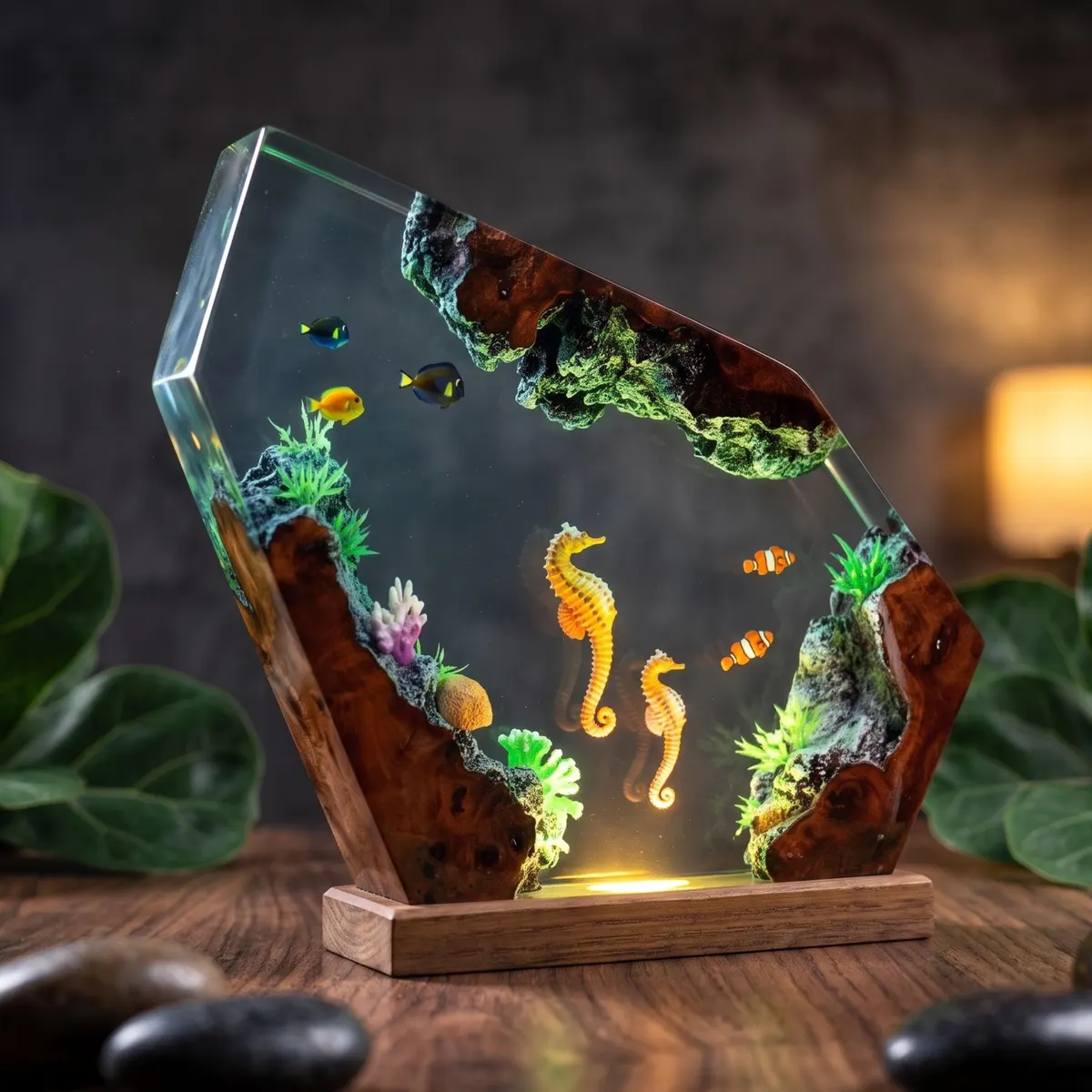 Seahorse Couple Lamp