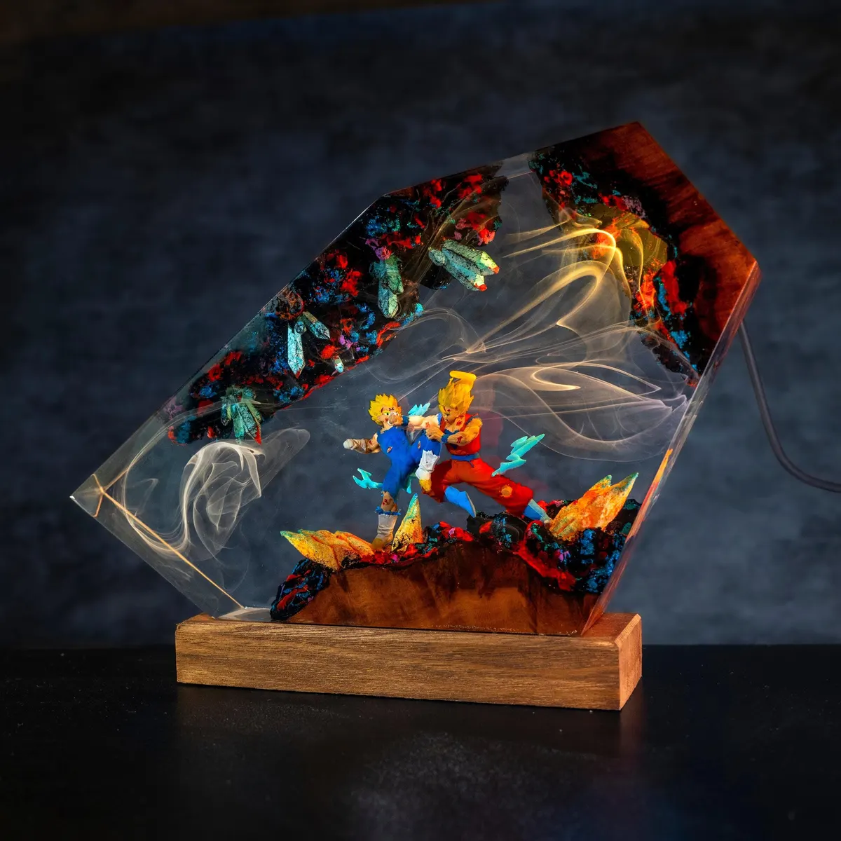 Rival Warriors Clash Lamp