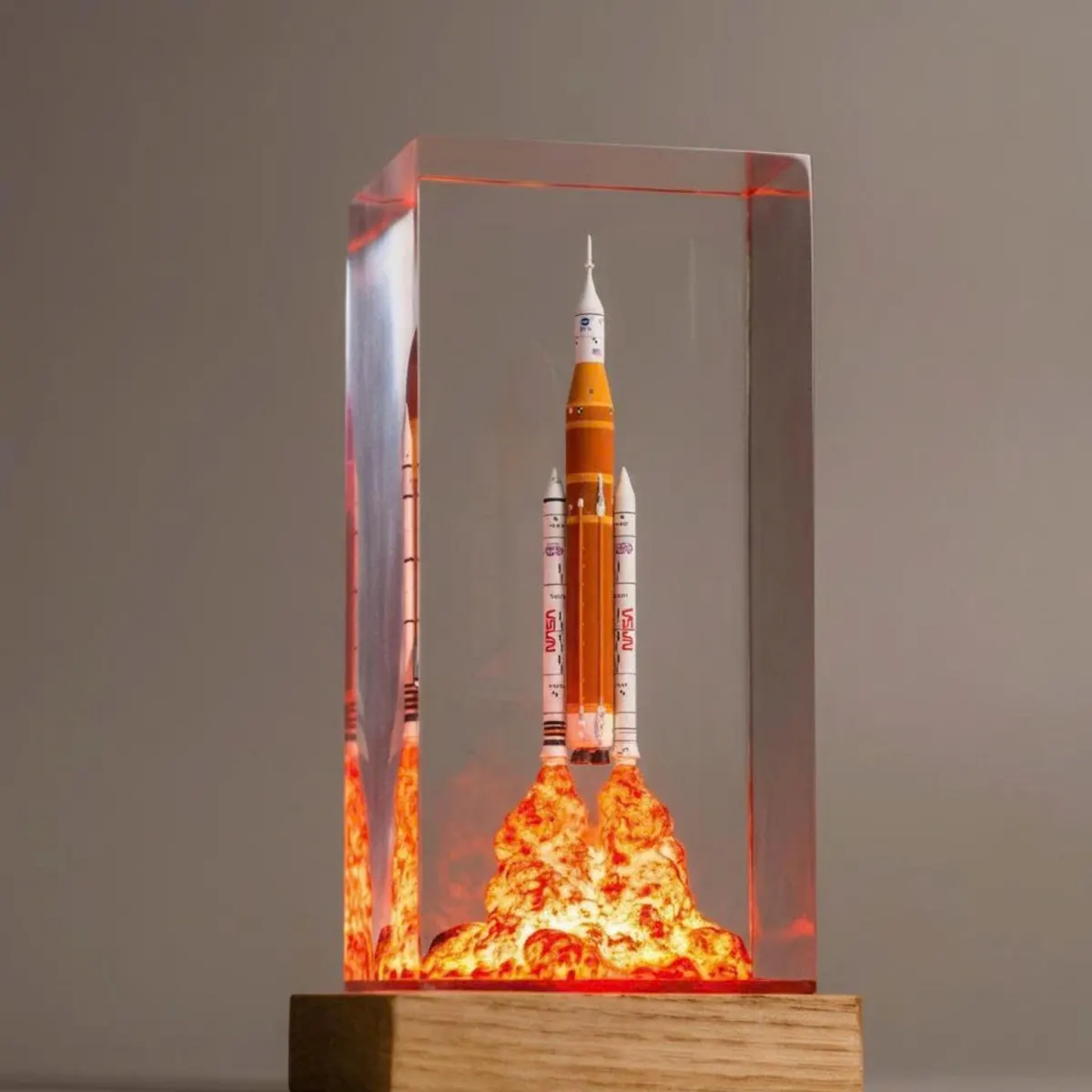 Moon Mission Rocket Lamp