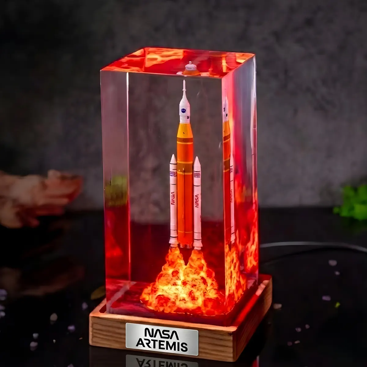 Moon Program Rocket Lamp