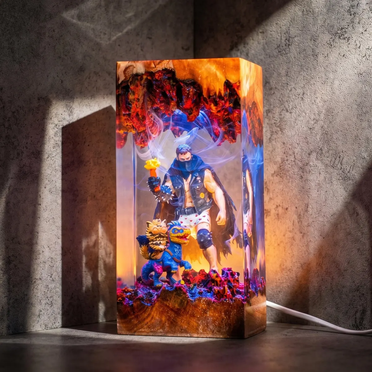 Dungeon Crawler Carl and Donut Lamp — LitRPG Venom Resin Night Light