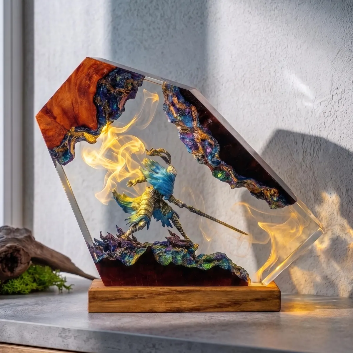 Abyss Watcher Resin Lamp — Dark Souls III Nameless King Night Light