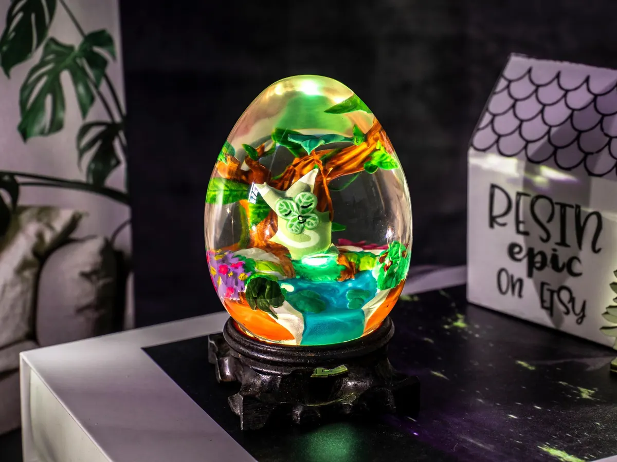 Korok Resin Lamp Egg — Legend of Zelda Forest Spirit Night Light