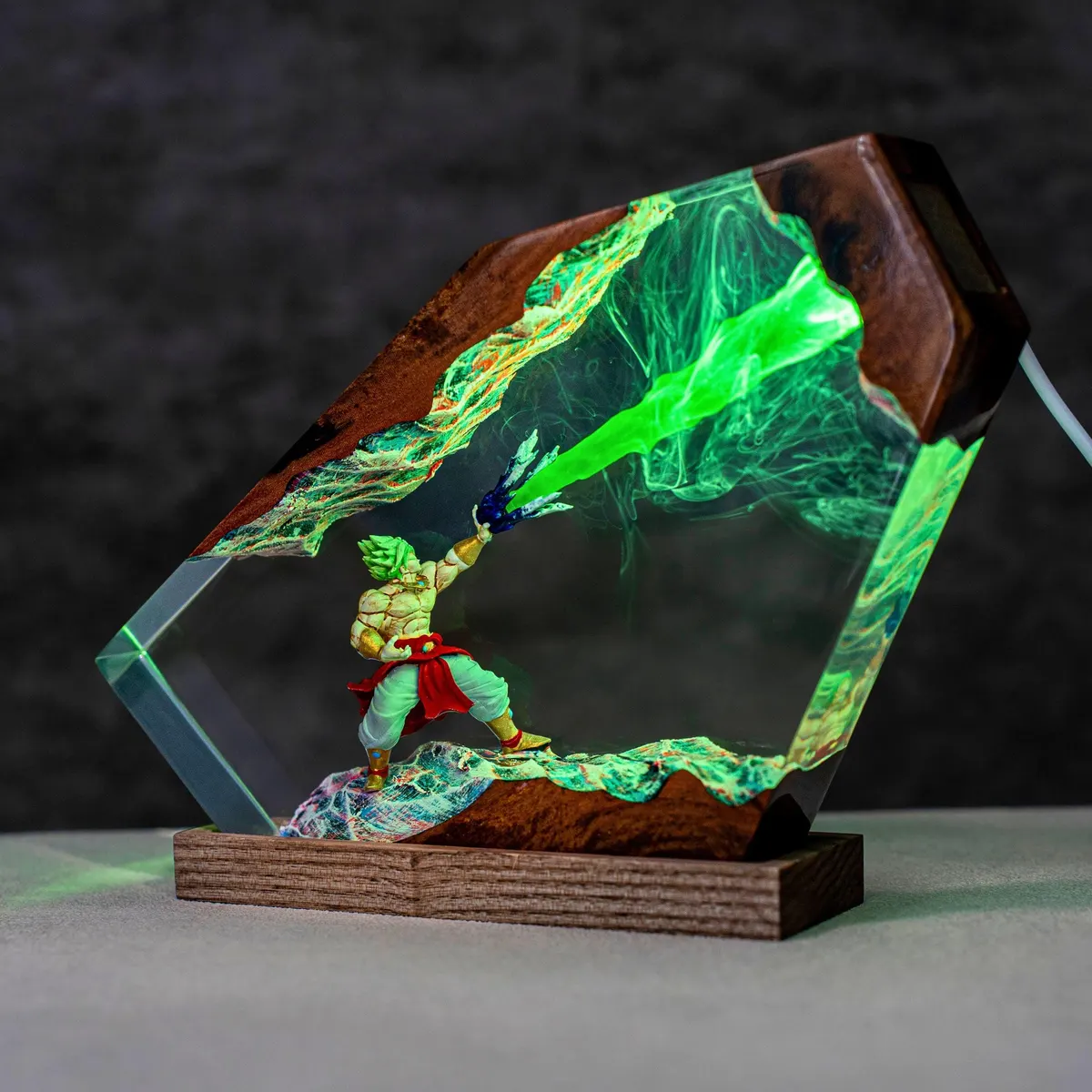 Broly Resin Night Light — Dragon Ball Goku and Vegeta Anime Lamp