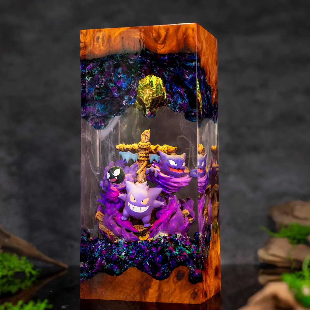 Gastly, Haunter and Gengar Resin Lamp — Pokémon Ghost Evolution Night Light