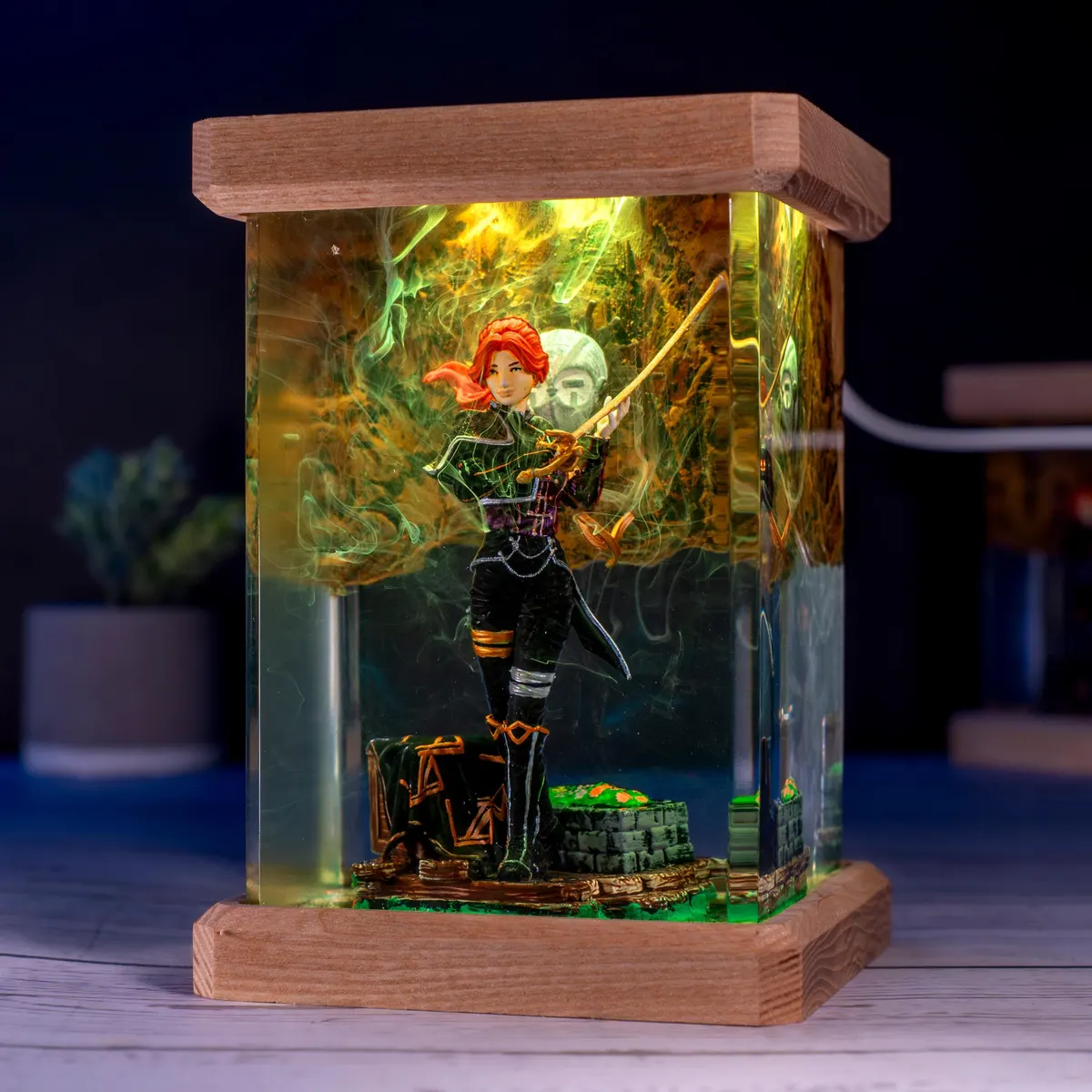 Maelle Resin Lamp — Clair Obscur Expedition 33 Diorama Night Light