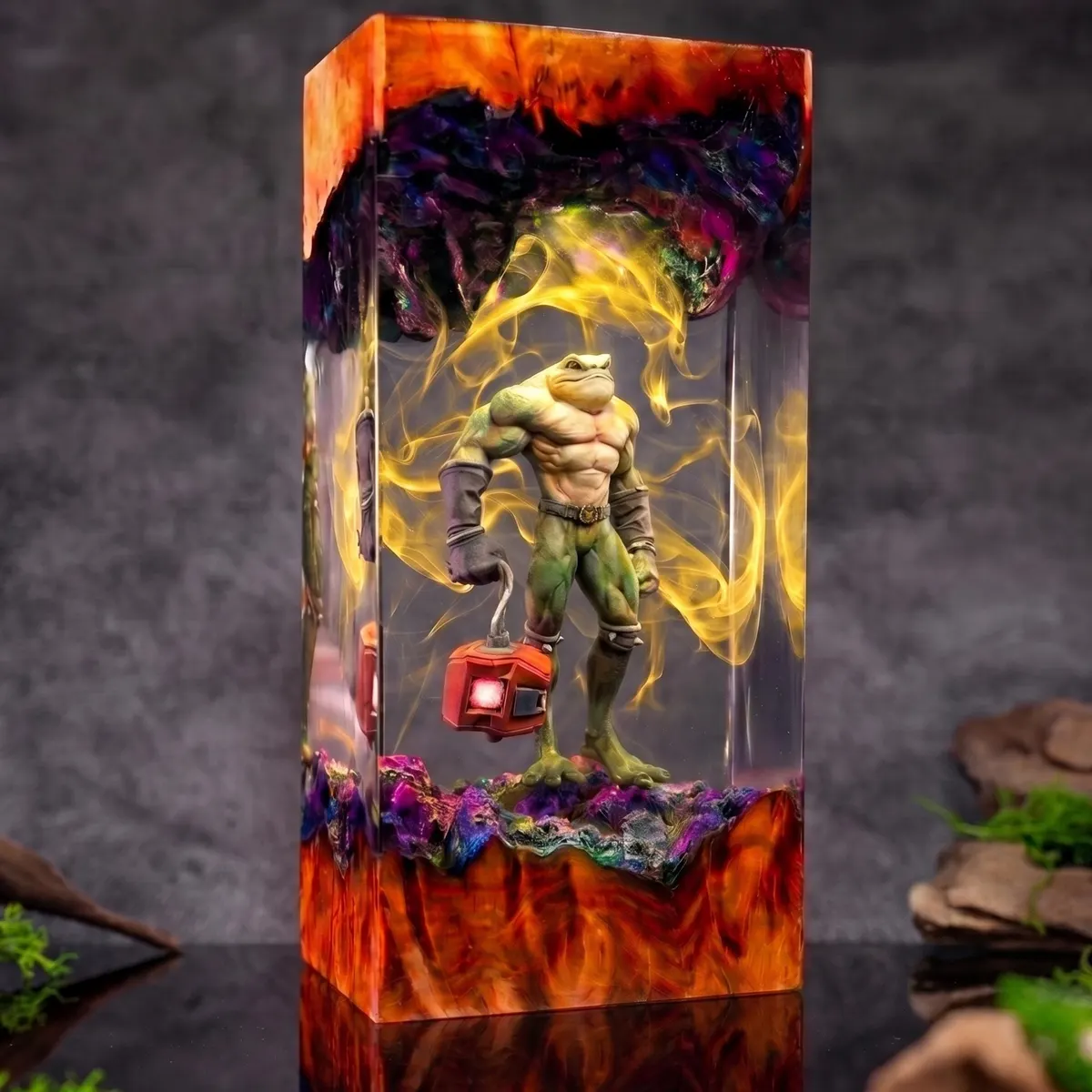 Zitz Battletoads Resin Lamp — Retro Gaming Epoxy Night Light