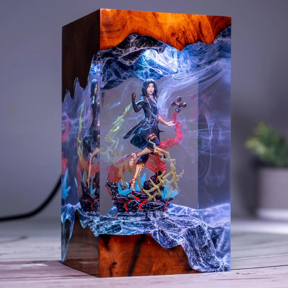 Lune Resin Lamp — Clair Obscur Expedition 33 Fantasy Game Night Light